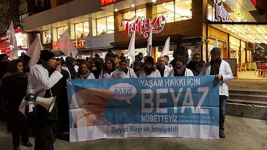 Ankara'da Yaşam Hakkı İçin Beyaz Nöbet Başladı