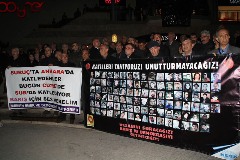 Mersin'de 10 Ekim 2015 Barış Şehitleri Anıldı