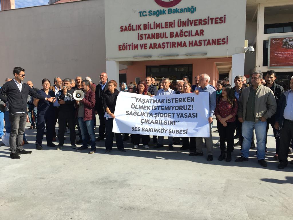 Bakırköy Şubemiz Bağcılar Eğitim ve Araştırma Hastanesi’ndeki Sağlık Emekçilerine Yönelik Şiddeti Kınadı