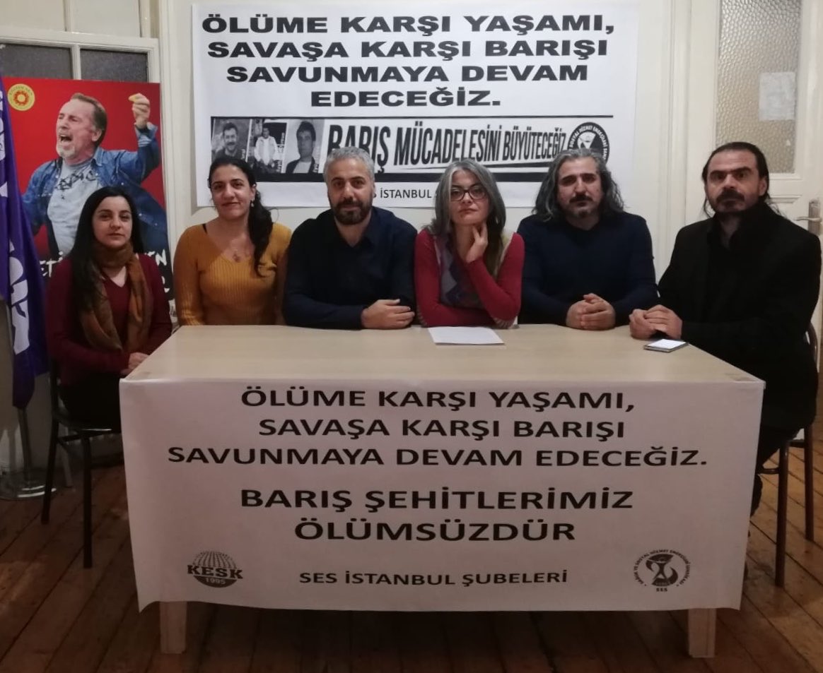 İstanbul Şubelerimiz: Başta Eyüp, Şeyhmuz ve Aziz Olmak Üzere Yitirdiğimiz Tüm Sağlık ve Sosyal Hizmet Emekçilerine Sözümüz Barış Olacak