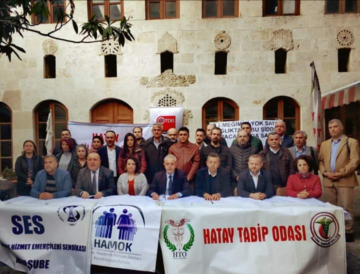 Hatay Sağlık Emek ve Meslek Örgütleri: Şiddet Ortamı Kader Değildir! 15 Mart’ta Ankara'da Beyaz Miting’deyiz