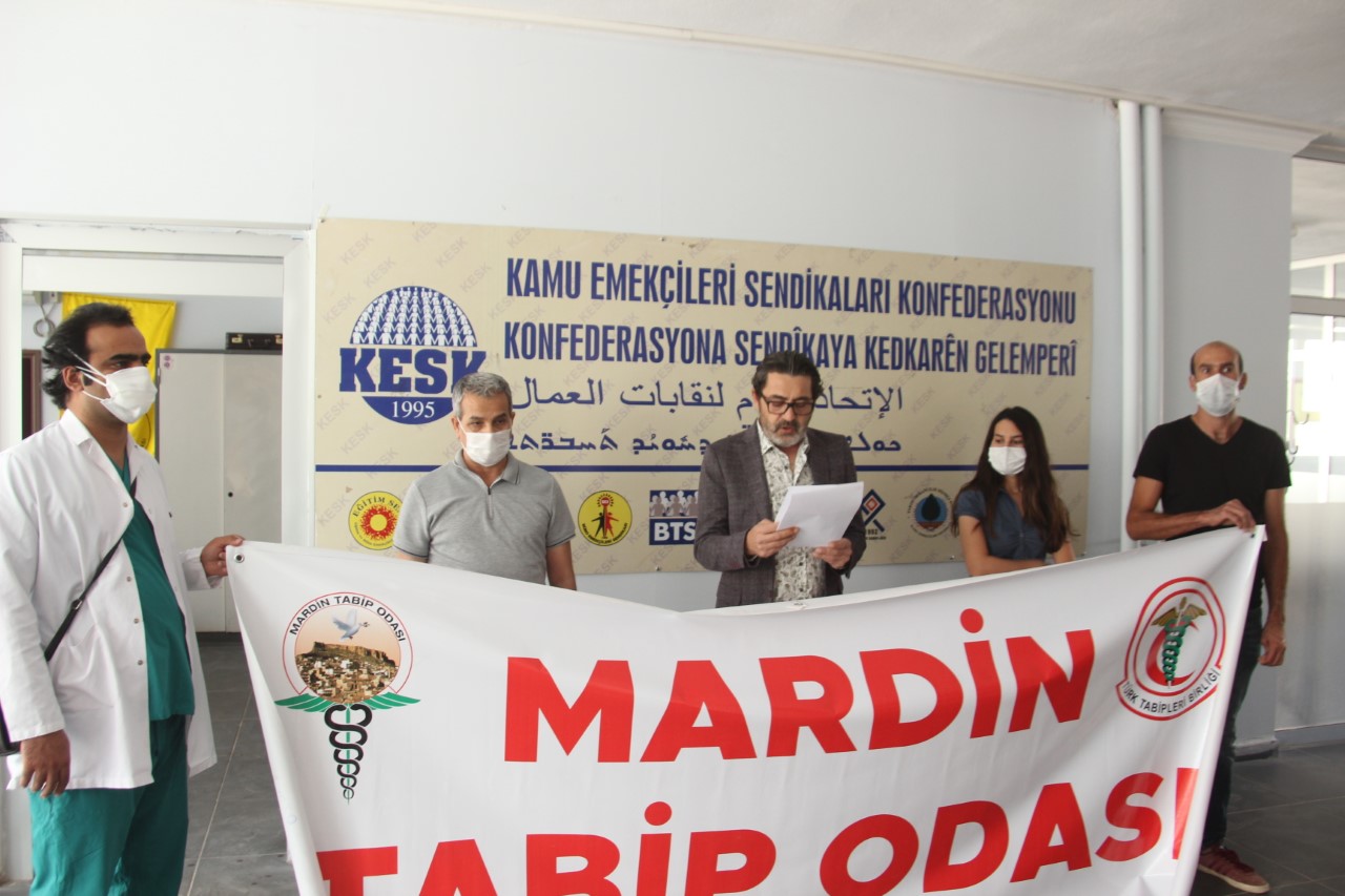 Mardin Şubemiz ve Mardin Tabip Odası: Covid-19 Hastalığı Sağlık Emekçileri İçin Acilen Meslek Hastalığı Olarak Kabul Edilmelidir