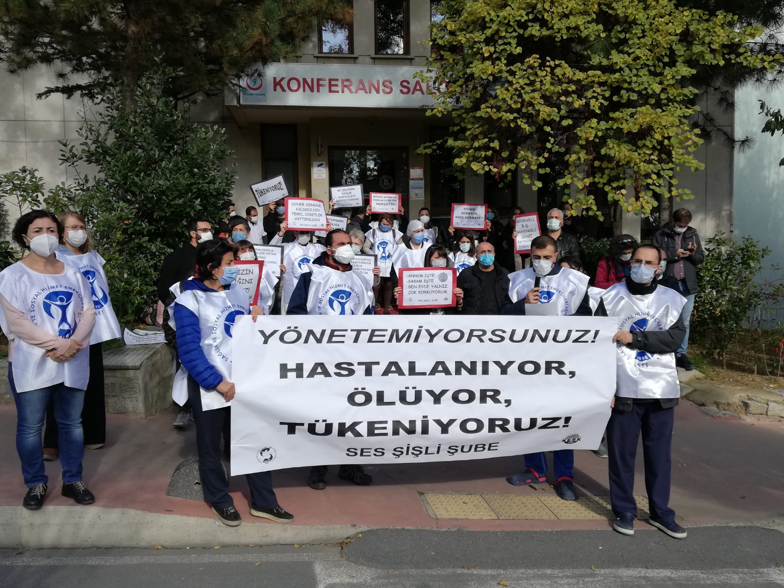 Şişli Şubemiz Şişli Hamidiye Etfal Eğitim ve Araştırma Hastanesi Başhekiminin Tutumunu Protesto Etti