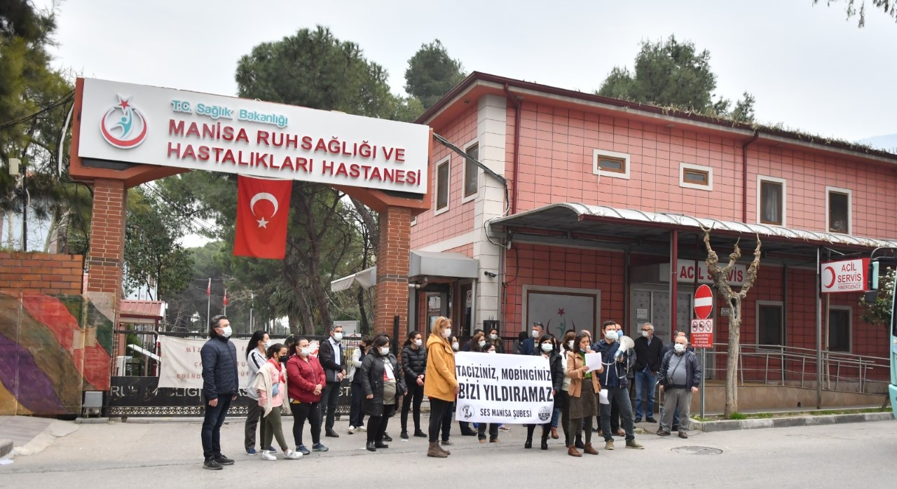 Manisa Şubemiz Ruh Sağlığı ve Hastalıkları Hastanesi’nde Çalışanlara Mobbing Uygulanmasını Protesto Etti