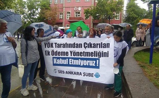 Ankara Şubemiz: YÖK Tarafından Çıkarılan Ek Ödeme Yönetmeliği'ni Kabul Etmiyoruz!